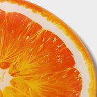 Тарелка стеклянная пирожковая Доляна «Сочный апельсин», d=18 см - фото 4304241
