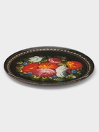 Тарелка Доляна «Народные мотивы», d=20 см, стекло, чёрная - Фото 2