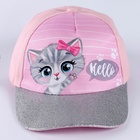 Кепка детская Hello, котик, р-р. 52-54, 5-7 лет - Фото 2