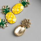 Декор для творчества металл, эмаль «Ананас», золото, 1.4×1.2 см 4768269