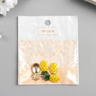 Декор для творчества металл, эмаль «Ананас», золото, 1.4×1.2 см 4768269