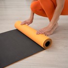 Коврик для йоги Sangh, 183х61х0,6 см, цвет оранжевый - Фото 8