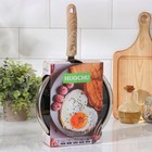 Сковорода кованая Huochu, 22×4,5 см, стеклянная крышка, пластиковая ручка, индукция, антипригарное покрытие, цвет серый - Фото 7