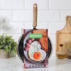 Сковорода кованая Huochu, d=26 см, стеклянная крышка, пластиковая ручка, индукция, антипригарное покрытие, цвет серый - Фото 7