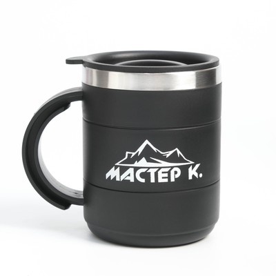 Термокружка, 450 мл, «Мастер К», сохраняет тепло 2 ч, черная