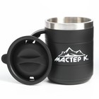 Термокружка, 450 мл, «Мастер К», сохраняет тепло 2 ч, черная - Фото 4