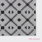 Коврик придверный грязезащитный Доляна «Ромбы», 45×75 см, цвет чёрно-серый - Фото 2