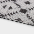 Коврик придверный грязезащитный Доляна «Ромбы», 45×75 см, цвет чёрно-серый - Фото 3