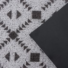 Коврик придверный грязезащитный Доляна «Ромбы», 45×75 см, цвет чёрно-серый - Фото 4