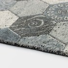 Коврик придверный грязезащитный Доляна «Мозаика», 46×75 см, цвет серый - Фото 3