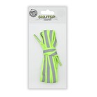 Шнурки для обуви, пара, плоские, со светоотражающей полосой, 10 мм, 120 см, цвет зелёный неоновый - Фото 6