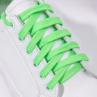 Шнурки для обуви, пара, плоские, 9 мм, 120 см, цвет зелёный неоновый - фото 301823926