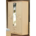 Шкаф 3-х дверный «Венеция 1» с 2-мя ящиками и зеркалом, цвет дуб молочный / дуб выбеленный - Фото 1