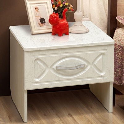 Тумба прикроватная «Венеция 7.1», 1 ящик, цвет ясень анкор светлый/паутина серебро матовый