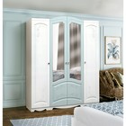 Шкаф 4-х дверный «Венеция 4» с 2-мя зеркалами, цвет белый / арктик матовый / деним матовый - Фото 1