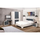 Кровать «Венеция 6», 1600х2000, цвет ясень анкор светлый / ясень гриджио матовый 4934212