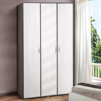 Шкаф 3-х дверный без зеркала «Венеция 9», цвет ясень анкор тёмный / ясень анкор светлый