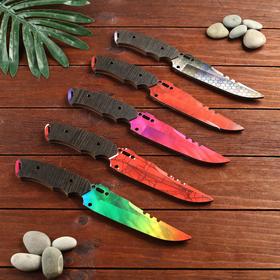 Сувенир деревянный нож 1 модификация, 5 расцветов в фасовке, МИКС