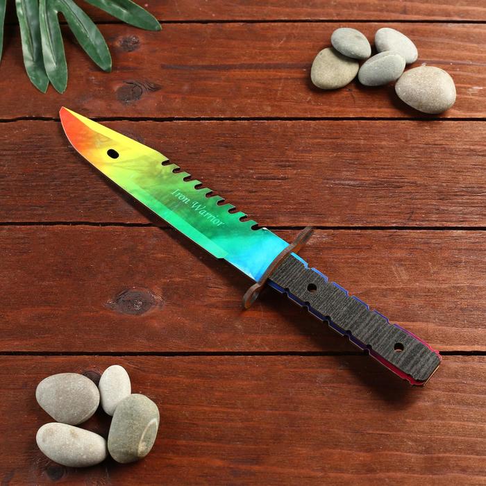 Сувенир деревянный нож 2 модификация, 5 расцветок в фасовке, МИКС - фото 1907093506