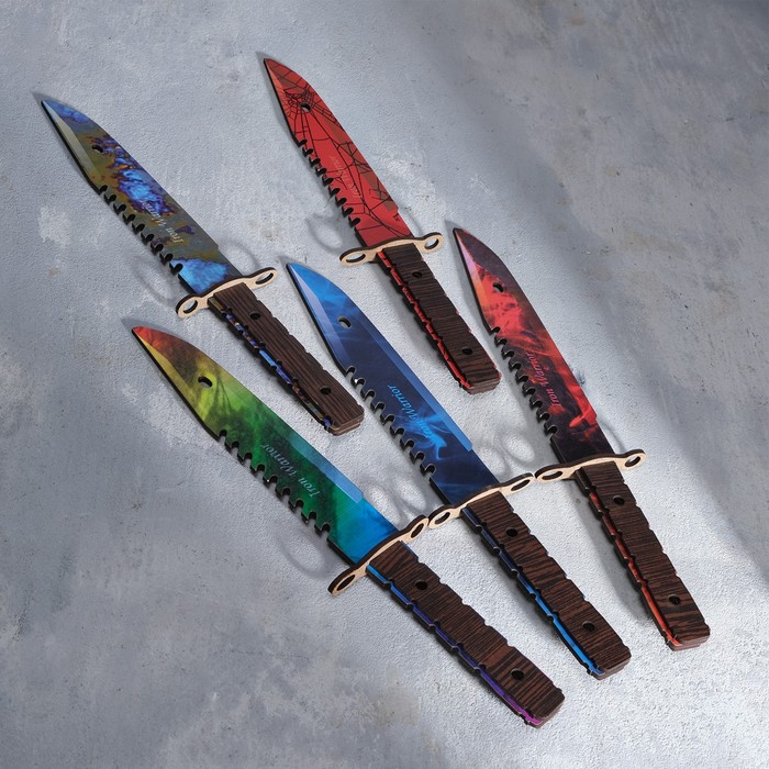 Сувенир деревянный нож 2 модификация, 5 расцветок в фасовке, МИКС - фото 1907093511