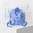 Рюкзак детский, отдел на молнии, наружный карман, цвет голубой - Фото 2