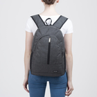 Рюкзак школьный, отдел на молнии, наружный карман, цвет тёмно-серый - Фото 3