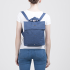 Рюкзак-сумка, отдел на клапане, 3 наружных кармана, цвет синий - Фото 3