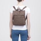 Рюкзак-сумка, отдел на клапане, 3 наружных кармана, цвет коричневый - Фото 3