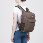Рюкзак молодёжный, отдел на молнии, наружный карман, 2 боковых сетки, цвет коричневый - Фото 2