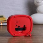 Будильник-часы настольные «Классика», дискретный ход, 12.5×10.5 см, от батарейки АА, красный - Фото 3