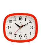 Будильник-часы настольные «Классика», дискретный ход, 12.5×10.5 см, от батарейки АА, красный - Фото 1