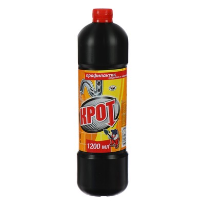 Средство от засоров в канализационных трубах «Крот», 1200 мл