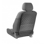 Накидка-незапинайка на спинку сиденья Cartage, экокожа, ромб, черный, 60×40 см, черный - Фото 2