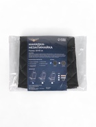 Накидка-незапинайка на спинку сиденья Cartage, экокожа, ромб, черный, 60×40 см, черный - Фото 11