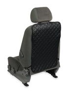 Накидка-незапинайка на спинку сиденья Cartage, экокожа, ромб, черный, 60×40 см, черный - Фото 5