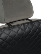 Накидка-незапинайка на спинку сиденья Cartage, экокожа, ромб, черный, 60×40 см, черный - Фото 6