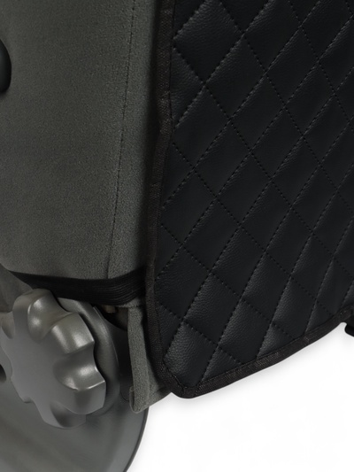 Накидка-незапинайка на спинку сиденья Cartage, экокожа, ромб, черный, 60×40 см, черный