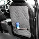 Накидка-незапинайка на спинку сиденья Cartage, экокожа, с карманом, 60×40 см, серый - Фото 3