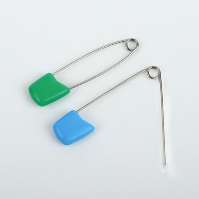 Булавки английские, безопасные, 50 мм, 12 шт, цвет разноцветный