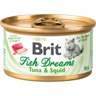 Влажный корм Brit Fish Dreams для кошек, тунец и кальмар, 80 г - фото 9726962