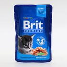 Влажный корм Brit Premium для котят, кусочки куринного филе в соусе, 85 г - Фото 1