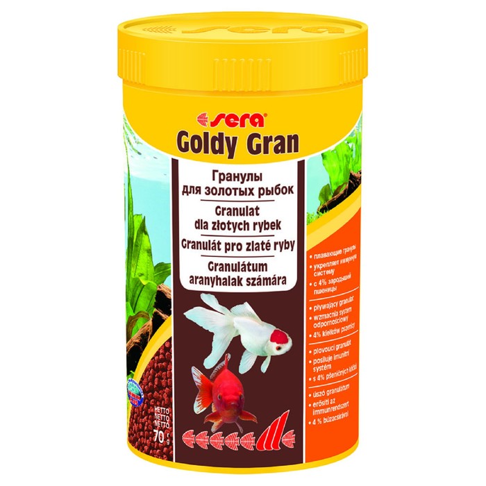 Корм Sera Goldy Gran для золотых рыб, в гранулах, 250 мл, 80 г