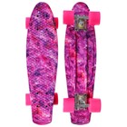 Пенниборд ONLITOP, 55×15 см, колёса PU, ABEC 7, алюминиевая рама, цвет розовый - Фото 4