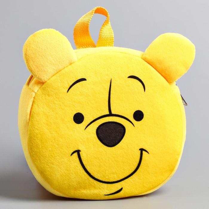 Рюкзак детский плюшевый, 18,5 см х 5 см х 22 см "Мишутка", Медвежонок Винни и его друзья