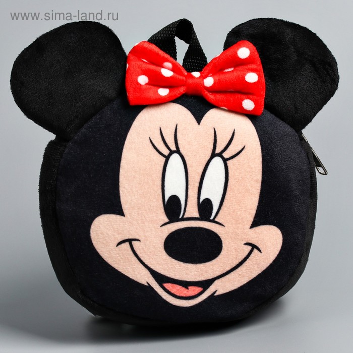 Рюкзак детский плюшевый, 18,5 см х 5 см х 22 см "Мышка", Минни Маус - Фото 1