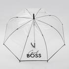 Зонт женский купол Girl boss, 8 спиц, d = 88 см, прозрачный - Фото 3