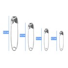 Набор булавок английских, 27 / 32 / 42 / 55 мм, 60±5 шт., цвет серебряный - Фото 2