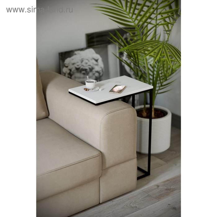Стол придиванный «Агами», 500 × 310 × 705 мм, МДФ, цвет белый - Фото 1
