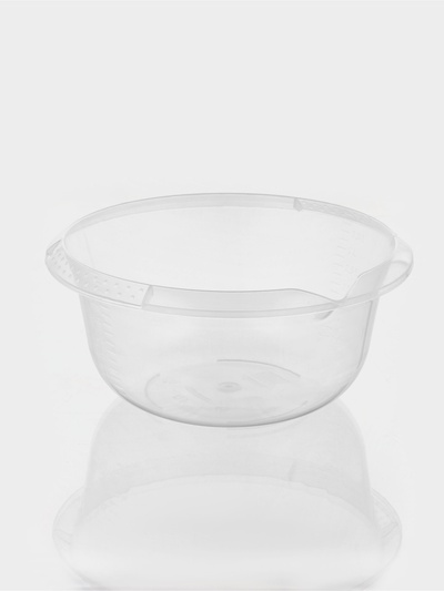 Миска с мерным делением, 4 л, пластик, прозрачная