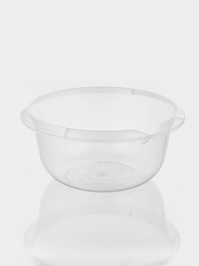 Миска с мерным делением, 4 л, пластик, прозрачная - Фото 1